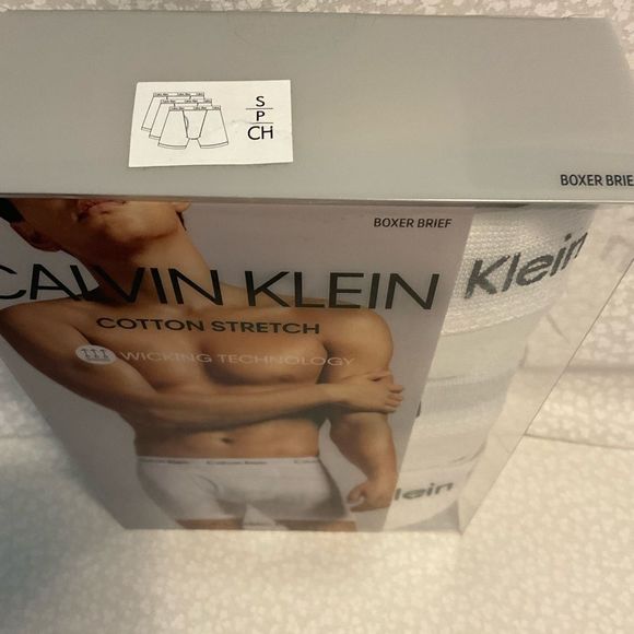 Calvin Klein Men's Cotton Stretch 3-Pack White Boxer Brief - Picture 5 of 5